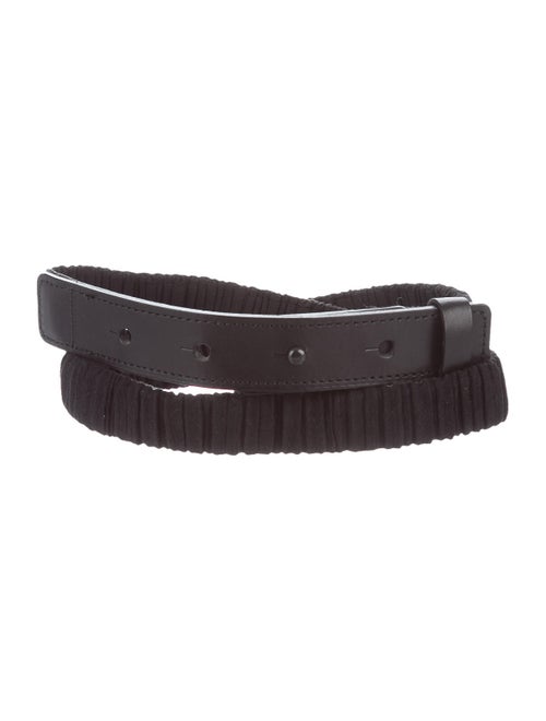 Pleats Please Issey Miyake Suede Hip Belt Black