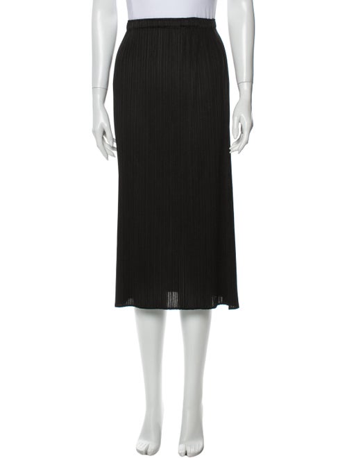 Pleats Please Issey Miyake Midi Length Skirt Black