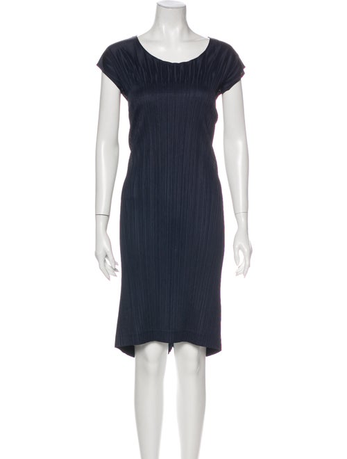 Pleats Please Issey Miyake Scoop Neck Mini Dress B
