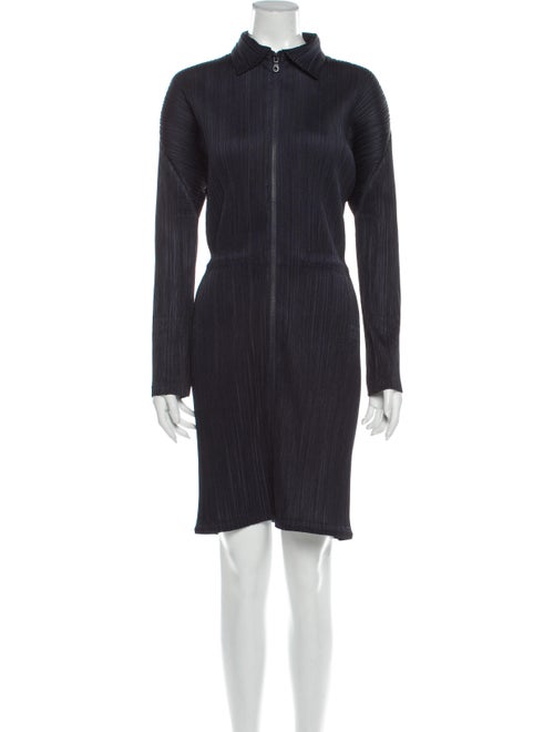 Pleats Please Issey Miyake Knee-Length Dress Blue