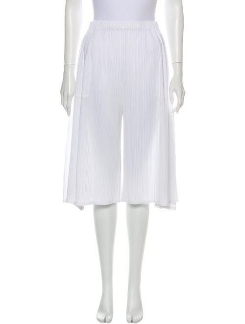 Pleats Please Issey Miyake Wide Leg Pants White
