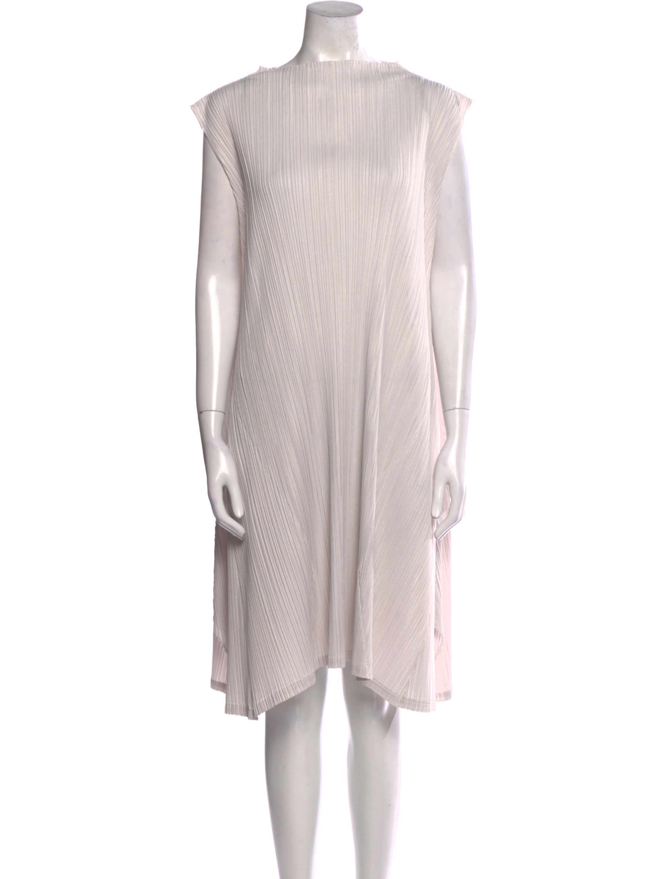 PLEATS PLEASE ISSEY Mesh Pleated Slit Sleeveless one piece dress PP12-JH611 multicolor 1