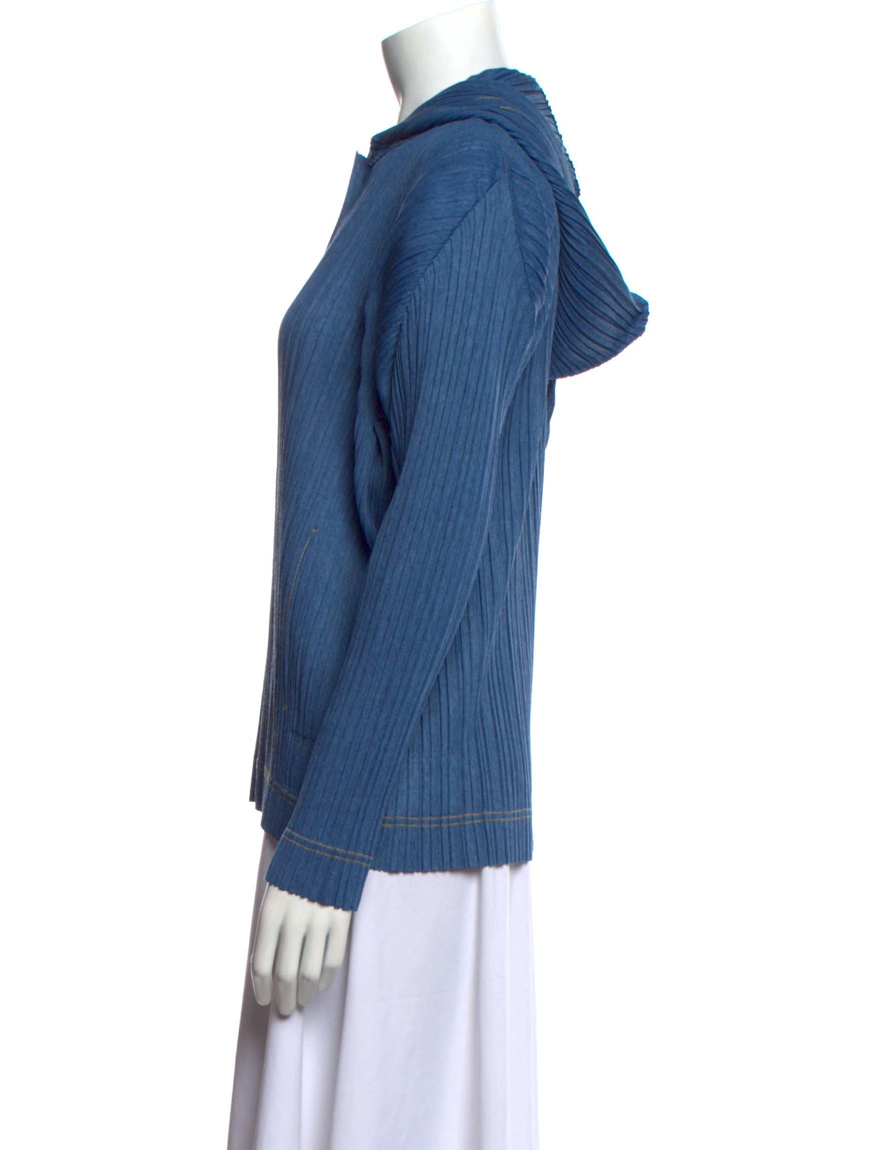 PLEATS PLEASE ISSEY  polyester round neck long sleeves Cut tops PP04-JK602 black 3