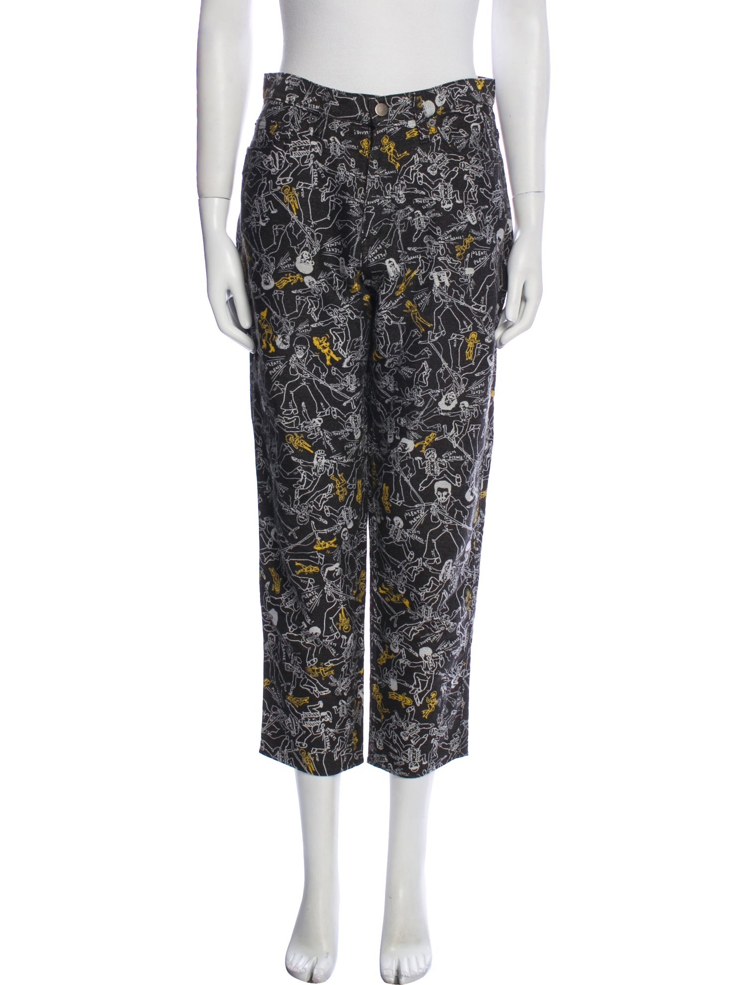 Pleats Please Issey Miyake Printed Straight Leg Pants