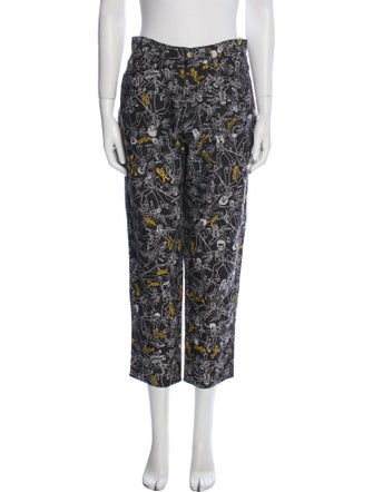 Pleats Please Issey Miyake Printed Straight Leg Pants