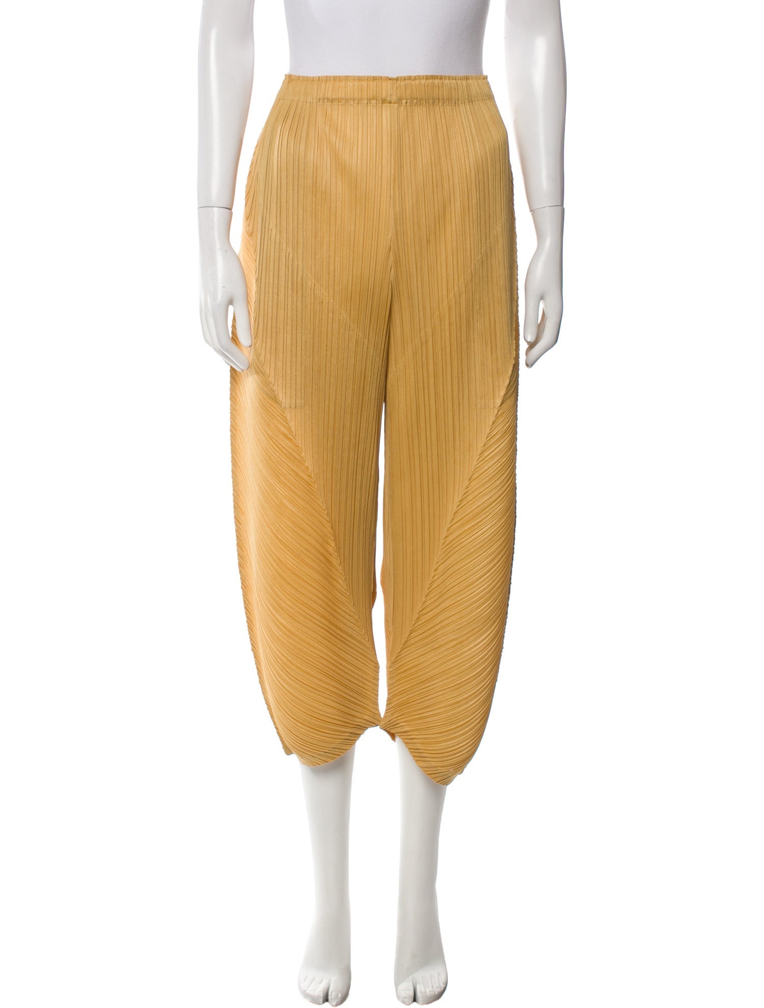PLEATS PLEASE ISSEY  Pleated stripes Pants Bottoms PP83-JF674 Orange 5