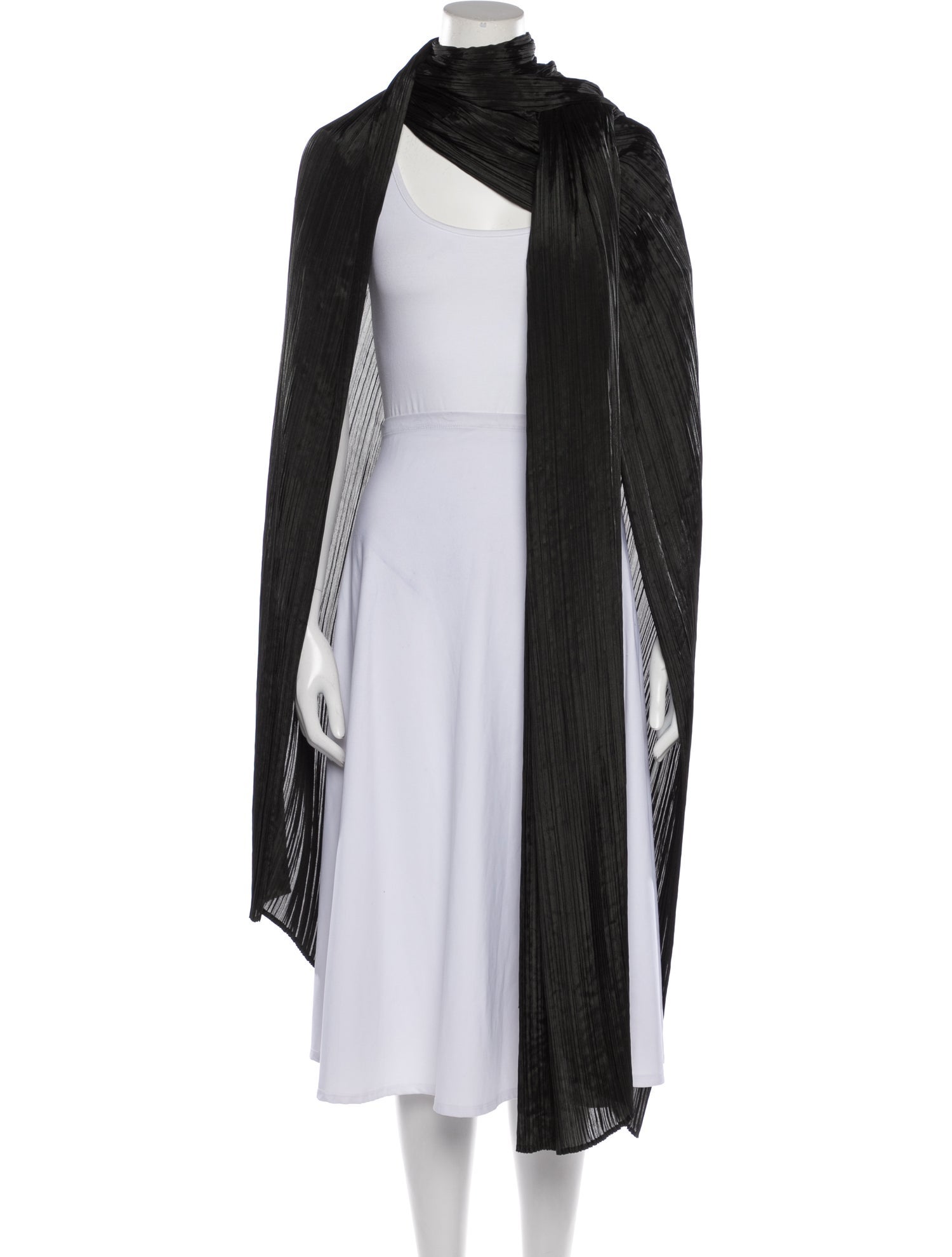 Pleats Please Issey Miyake Madame-T Stole - Green Scarves and