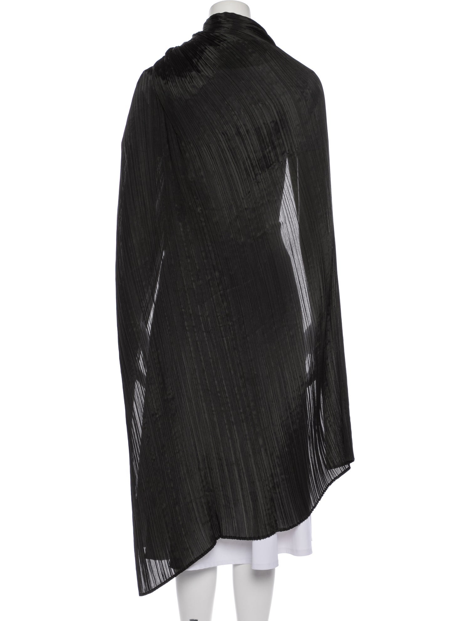 Pleats Please Issey Miyake Madame-T Stole - Green Scarves and