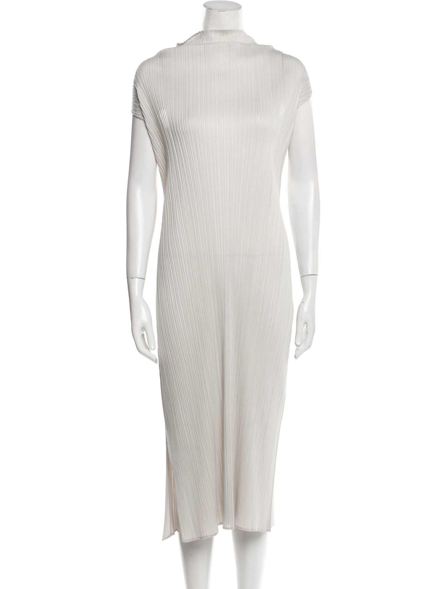 Pleats Please Issey Miyake Turtleneck Midi Length Dress