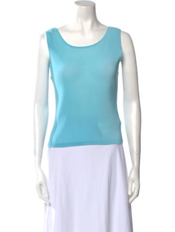 Pleats Please Issey Miyake Tops Scoop Neck Sleeveless Top XXS