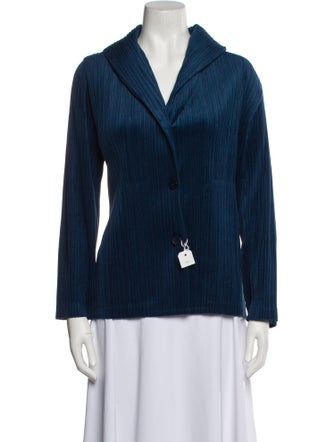 Pleats Please Issey Miyake Striped Blazer