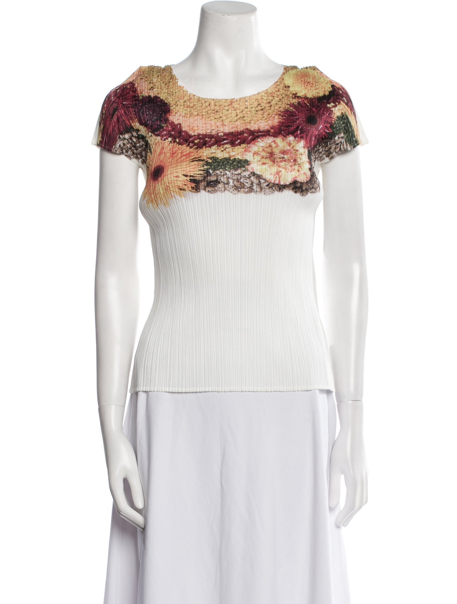 Pleats Please Issey Miyake 2011 Printed Top