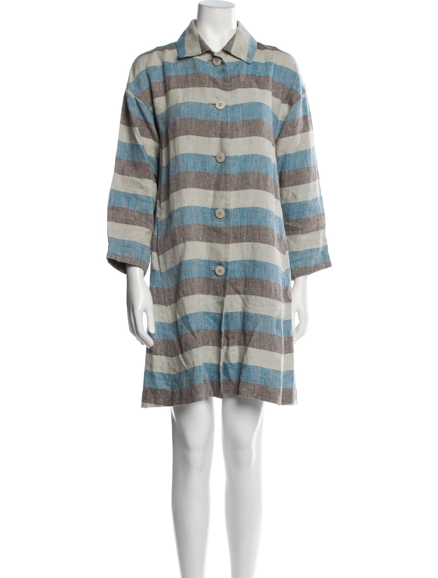 Pleats Please Issey Miyake Linen Mini Dress