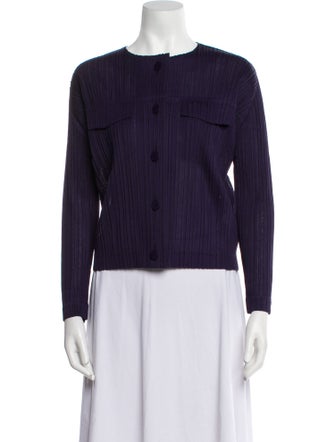 Pleats Please Issey Miyake Striped Evening Jacket