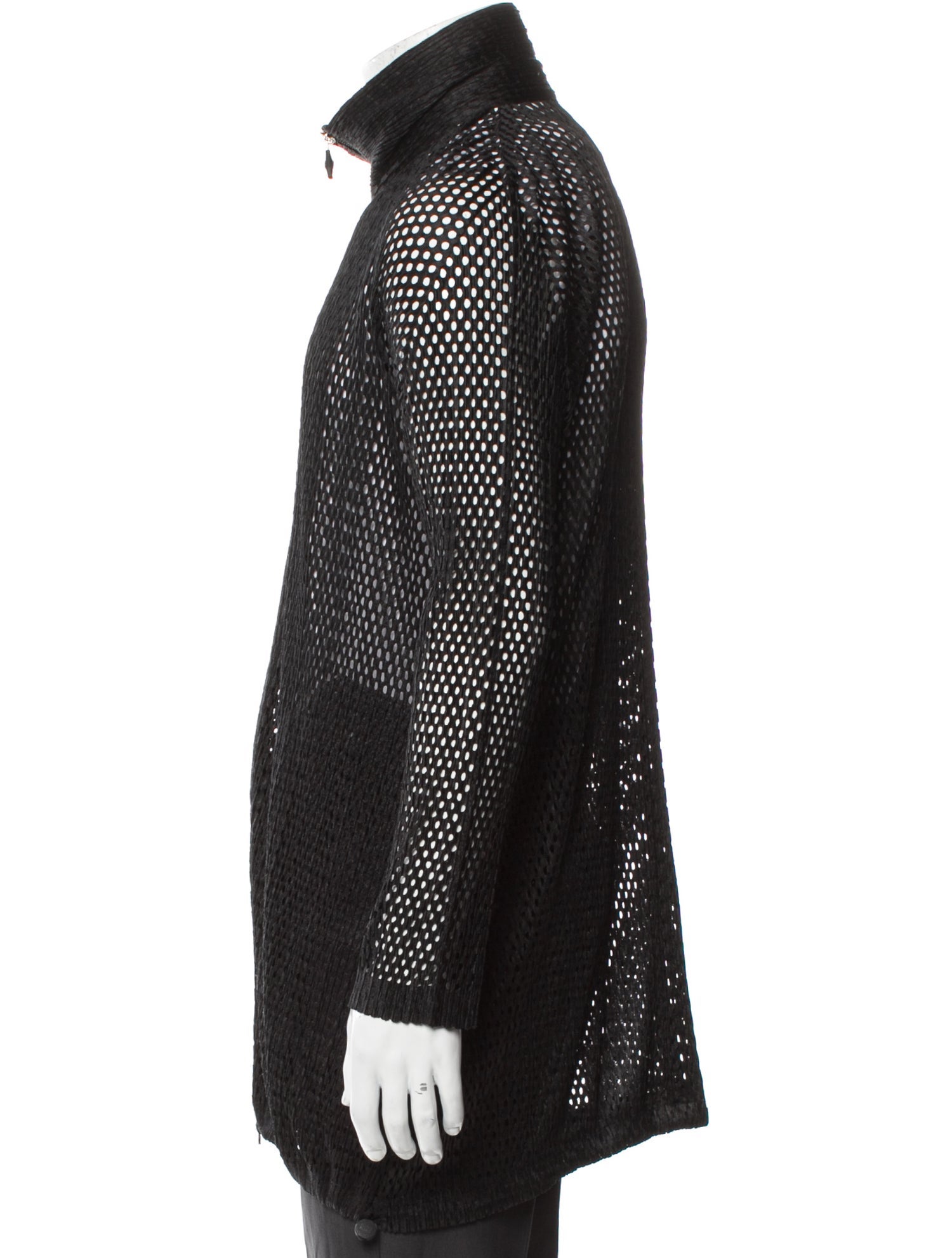 Pleats Please Issey Miyake Graphic Print Moto Jacket