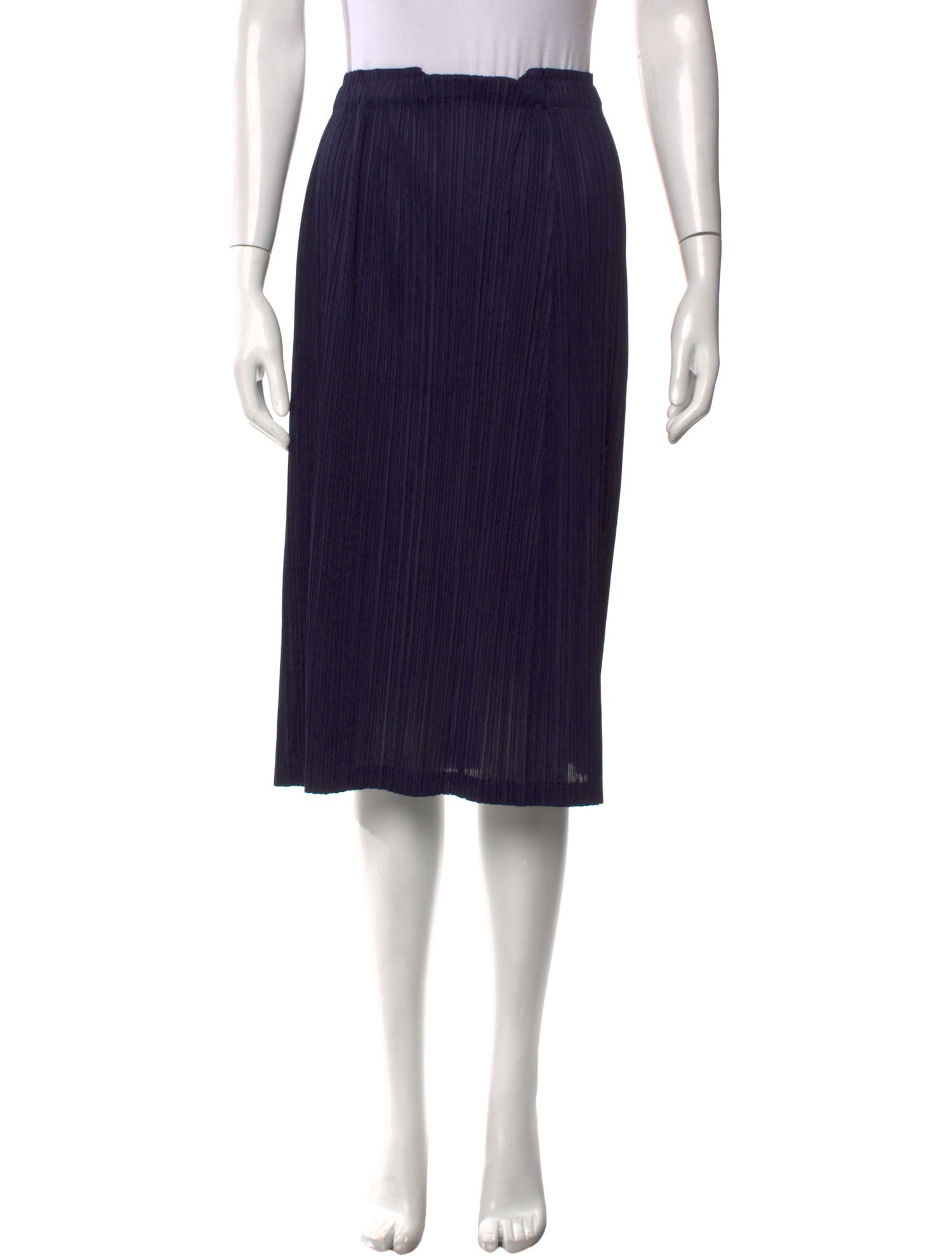 Pleats Please Issey Miyake Pleated Accents Knee-Length Skirt