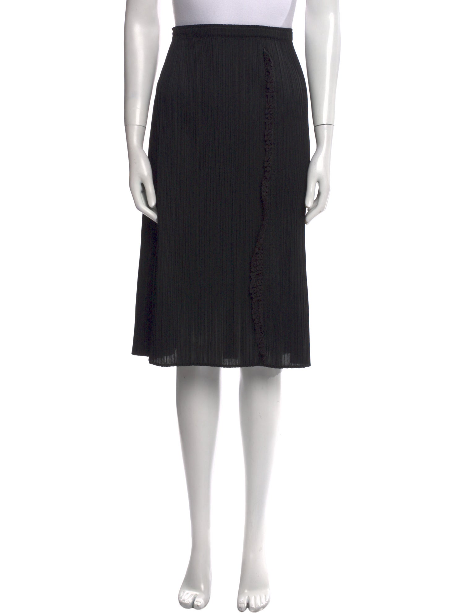 Pleats Please Issey Miyake Pleated Accents Knee-Length Skirt