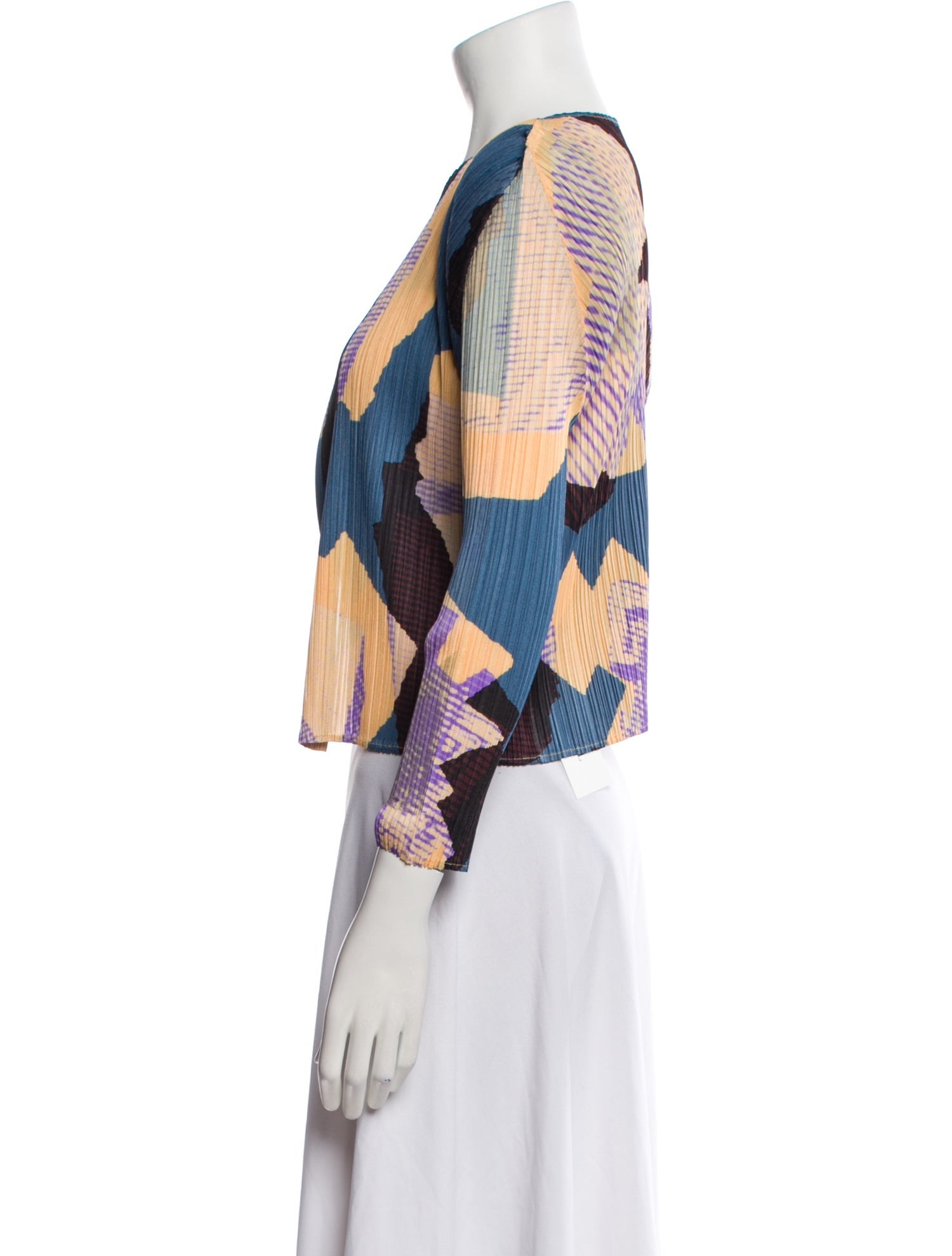 Pleats Please Issey Miyake Printed Evening Jacket