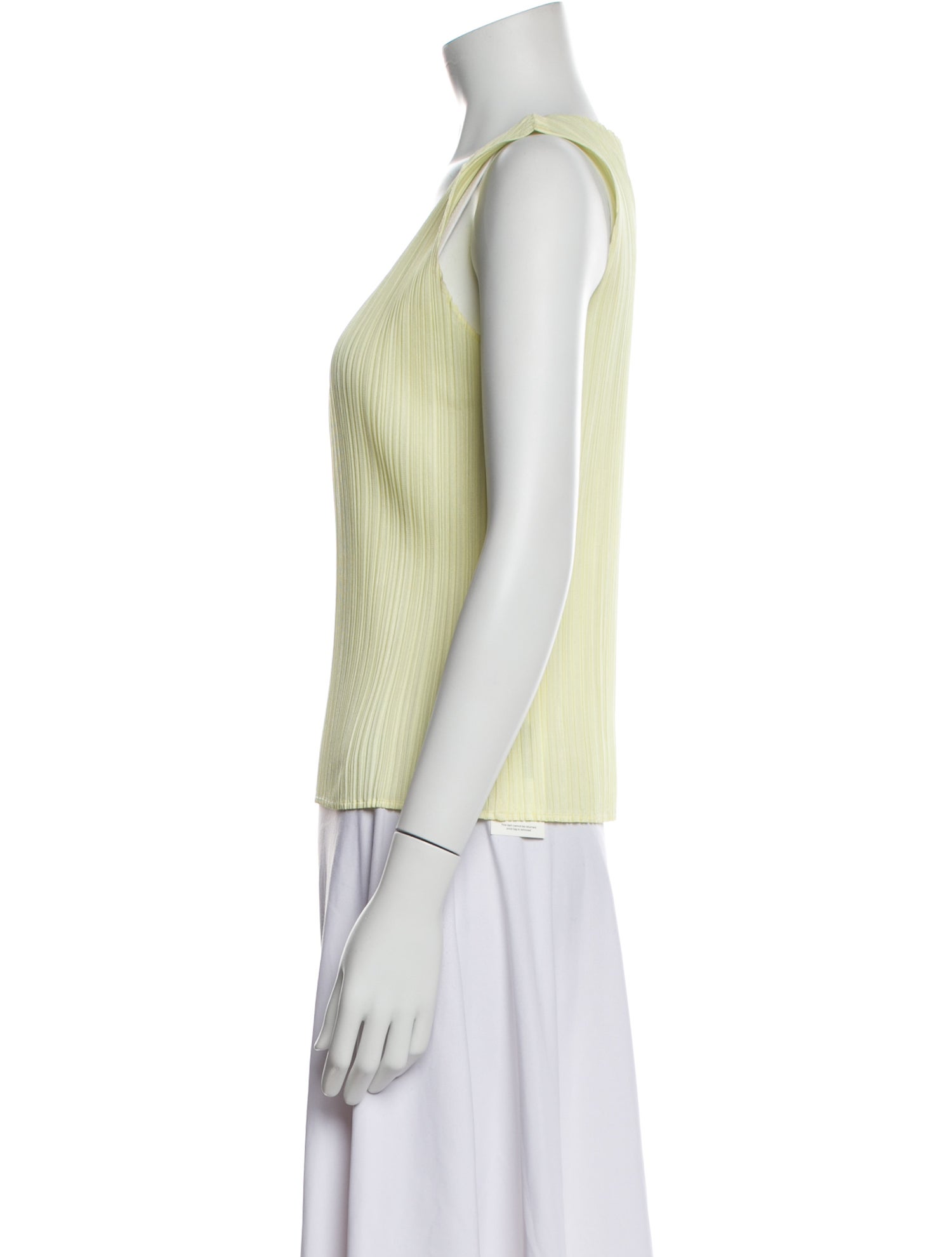 Pleats Please Issey Miyake Scoop Neck Sleeveless Top