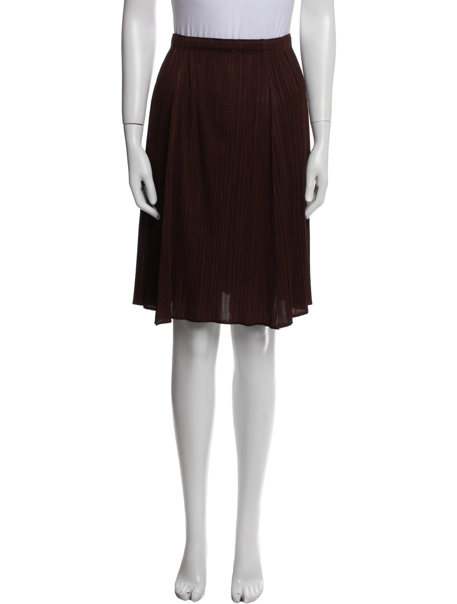 Pleats Please Issey Miyake Pleated Accents Knee-Length Skirt