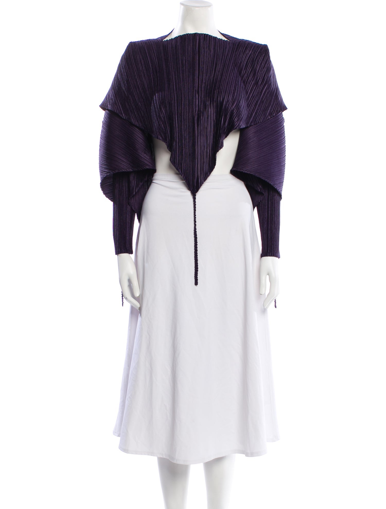 Pleats Please Issey Miyake Striped Bolero