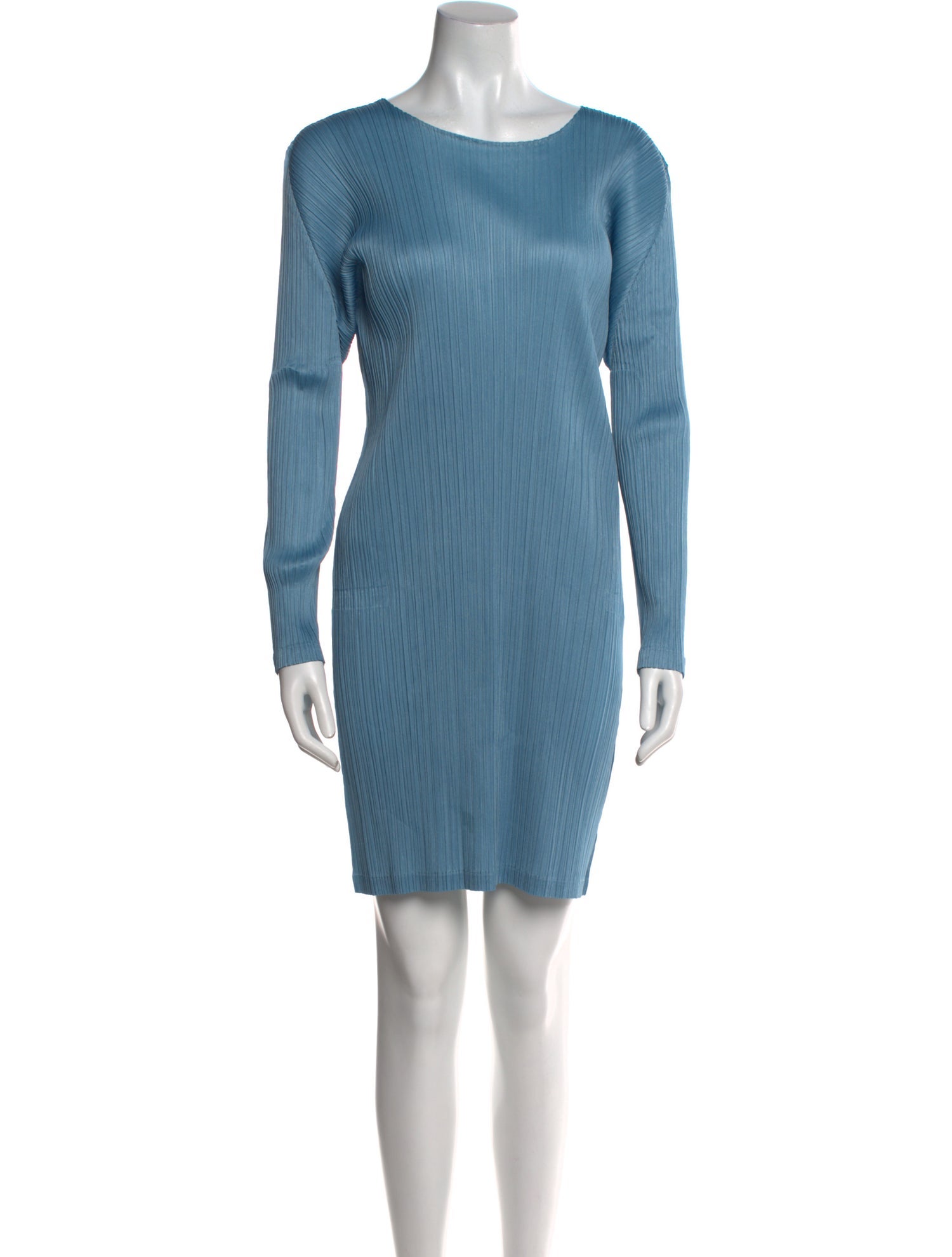 Pleats Please Issey Miyake Scoop Neck Mini Dress