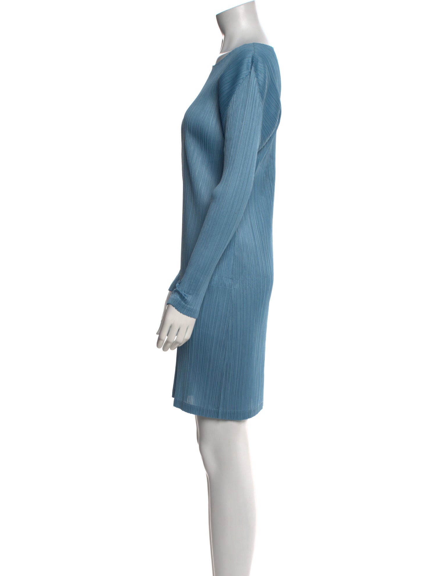 Pleats Please Issey Miyake Scoop Neck Mini Dress