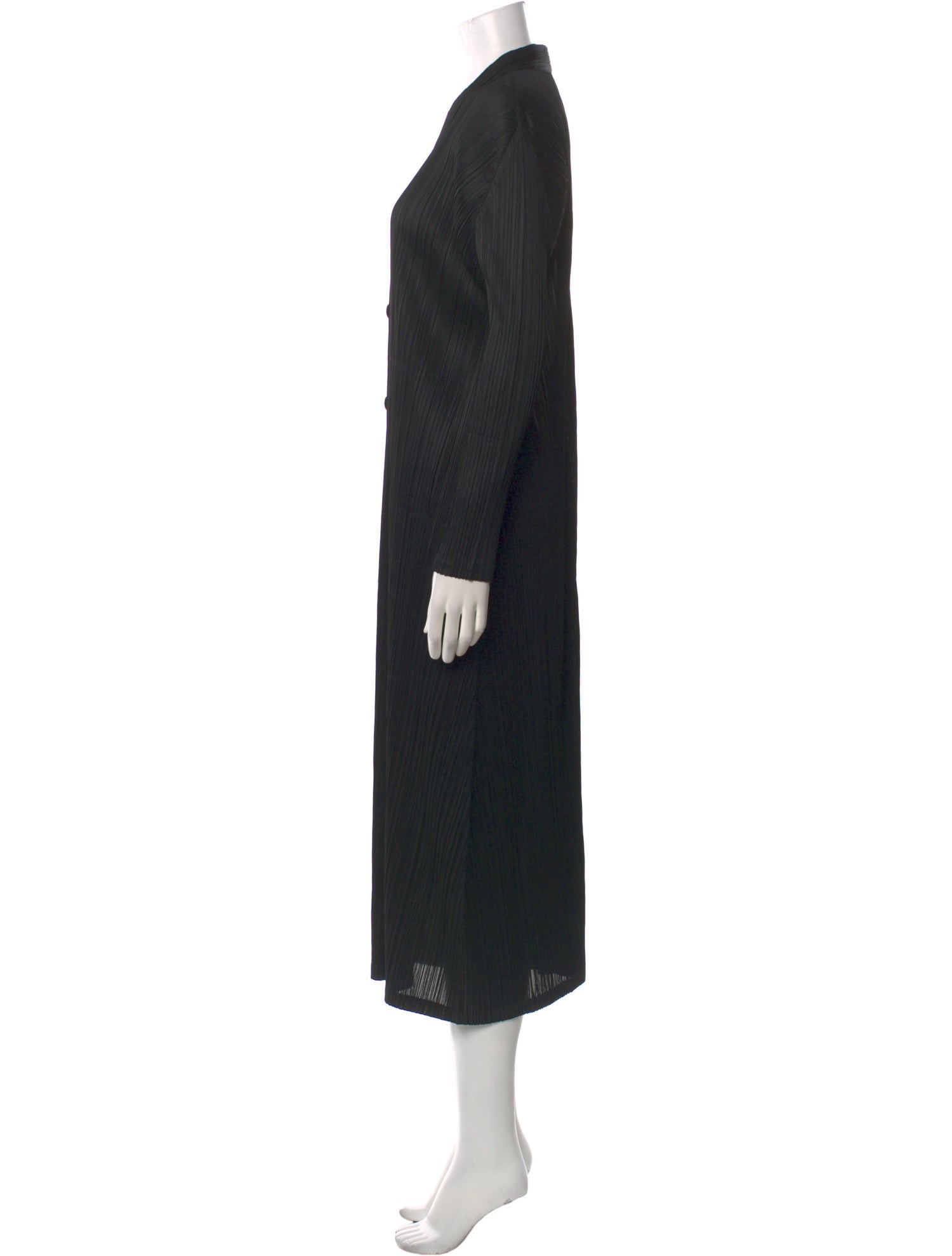 Pleats Please Issey Miyake V-Neck Long Dress