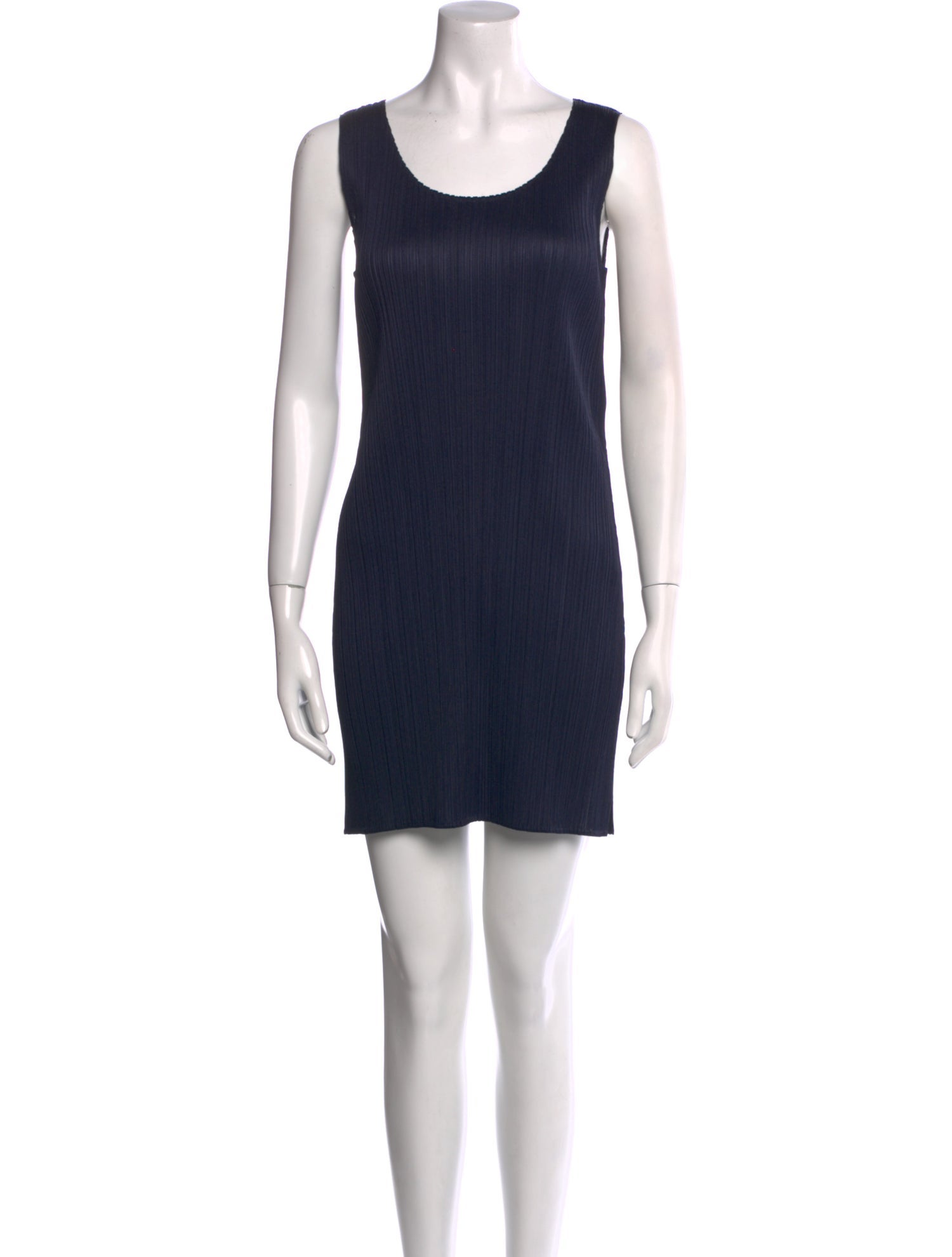 Pleats Please Issey Miyake Scoop Neck Mini Dress