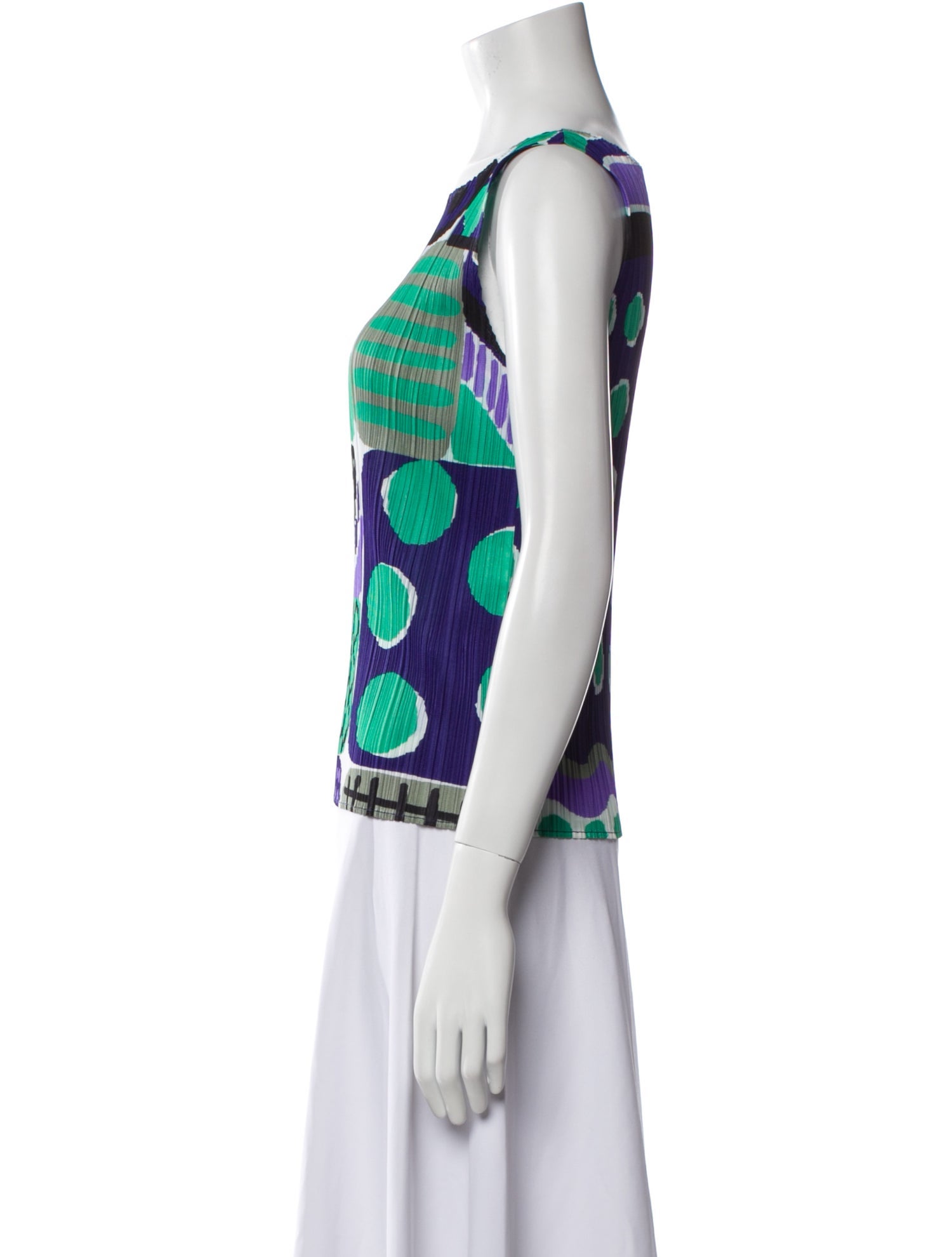 Pleats Please Issey Miyake Vintage Printed Top