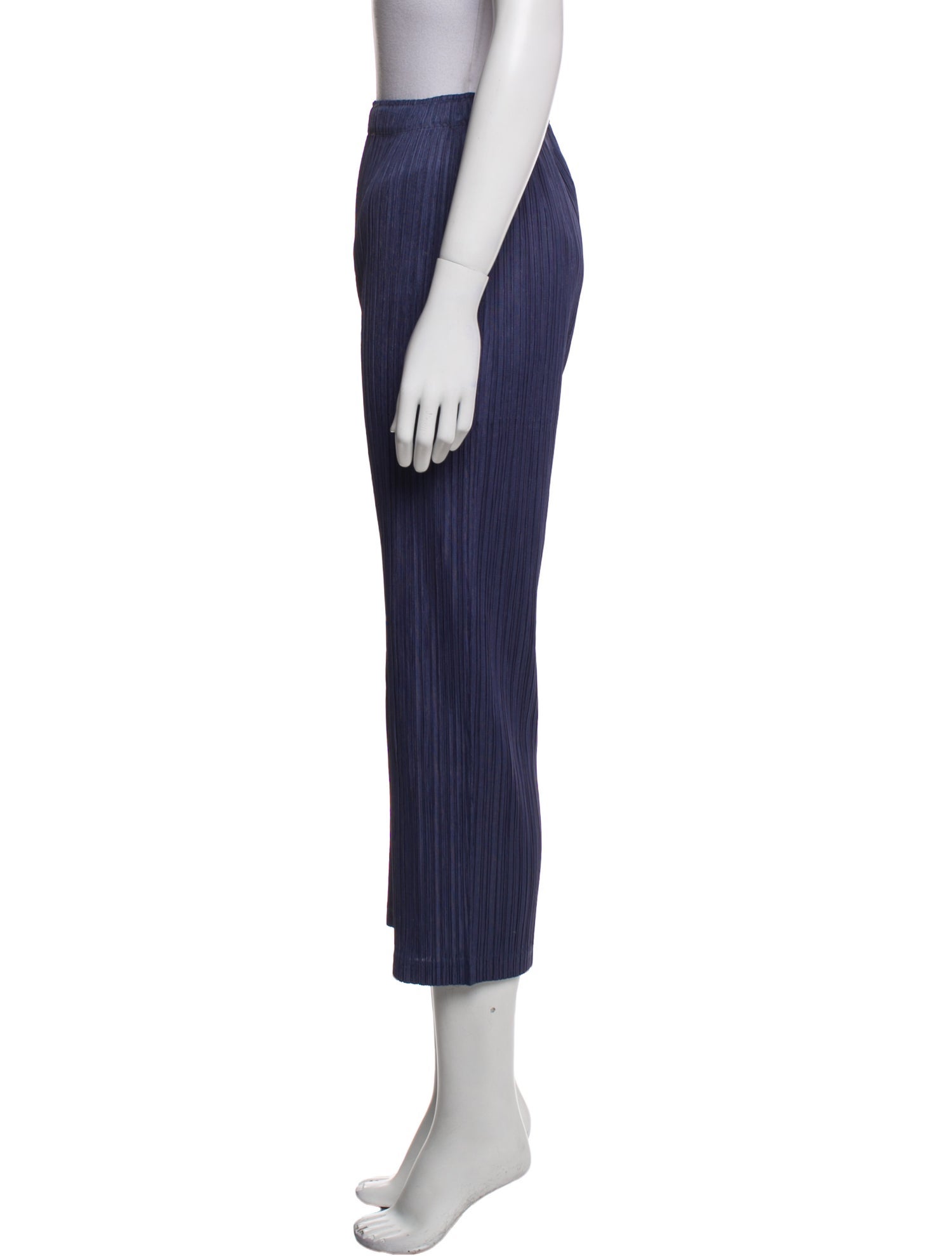 Pleats Please Issey Miyake Striped Straight Leg Pants