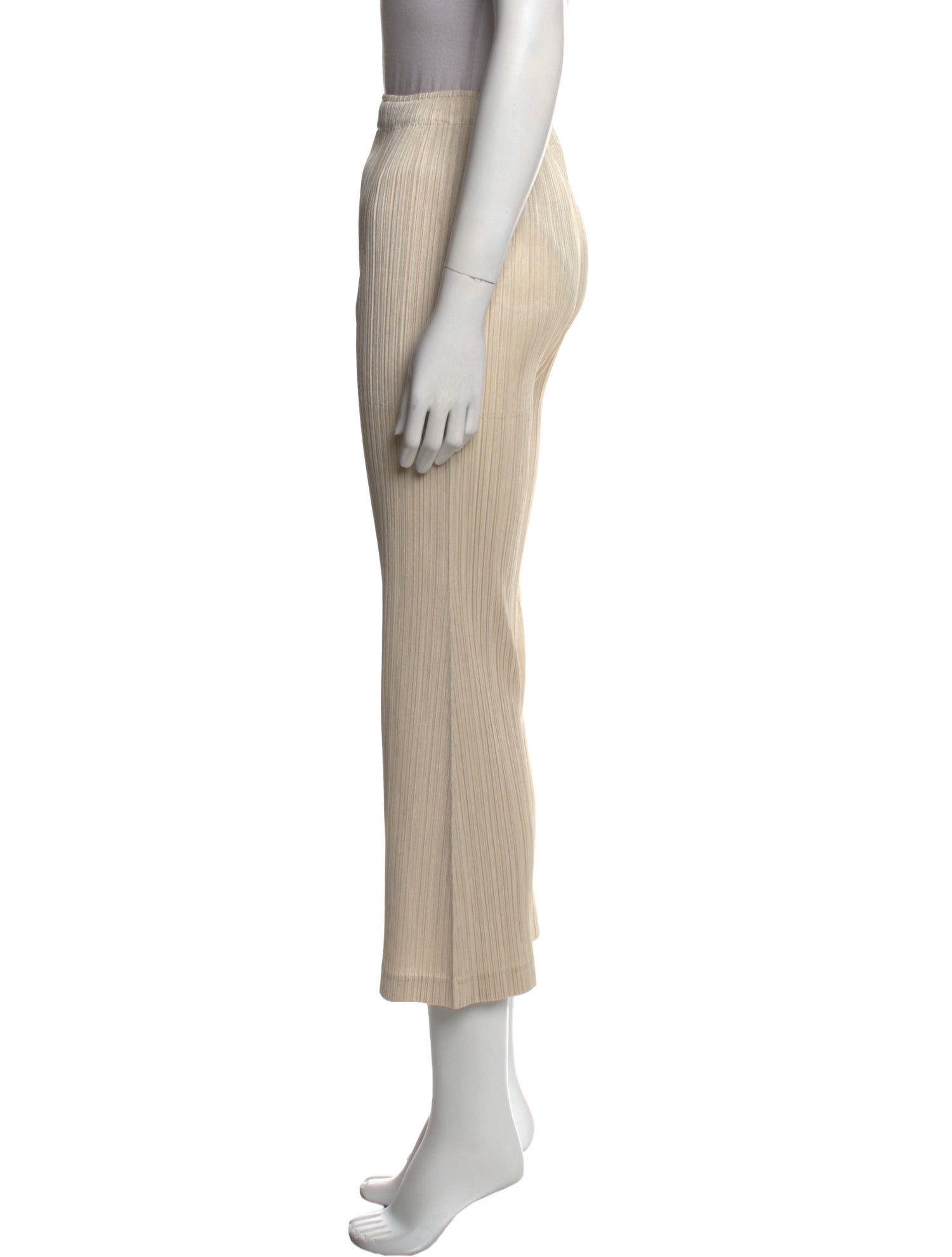 Pleats Please Issey Miyake Striped Wide Leg Pants