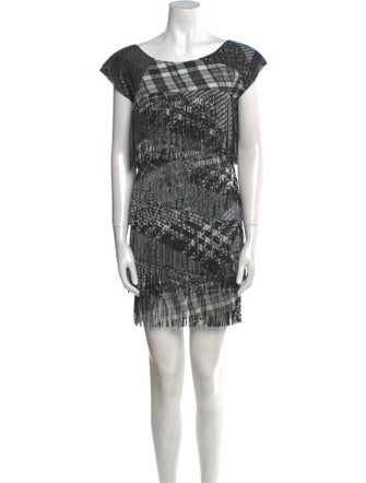 Pleats Please Issey Miyake Printed Mini Dress