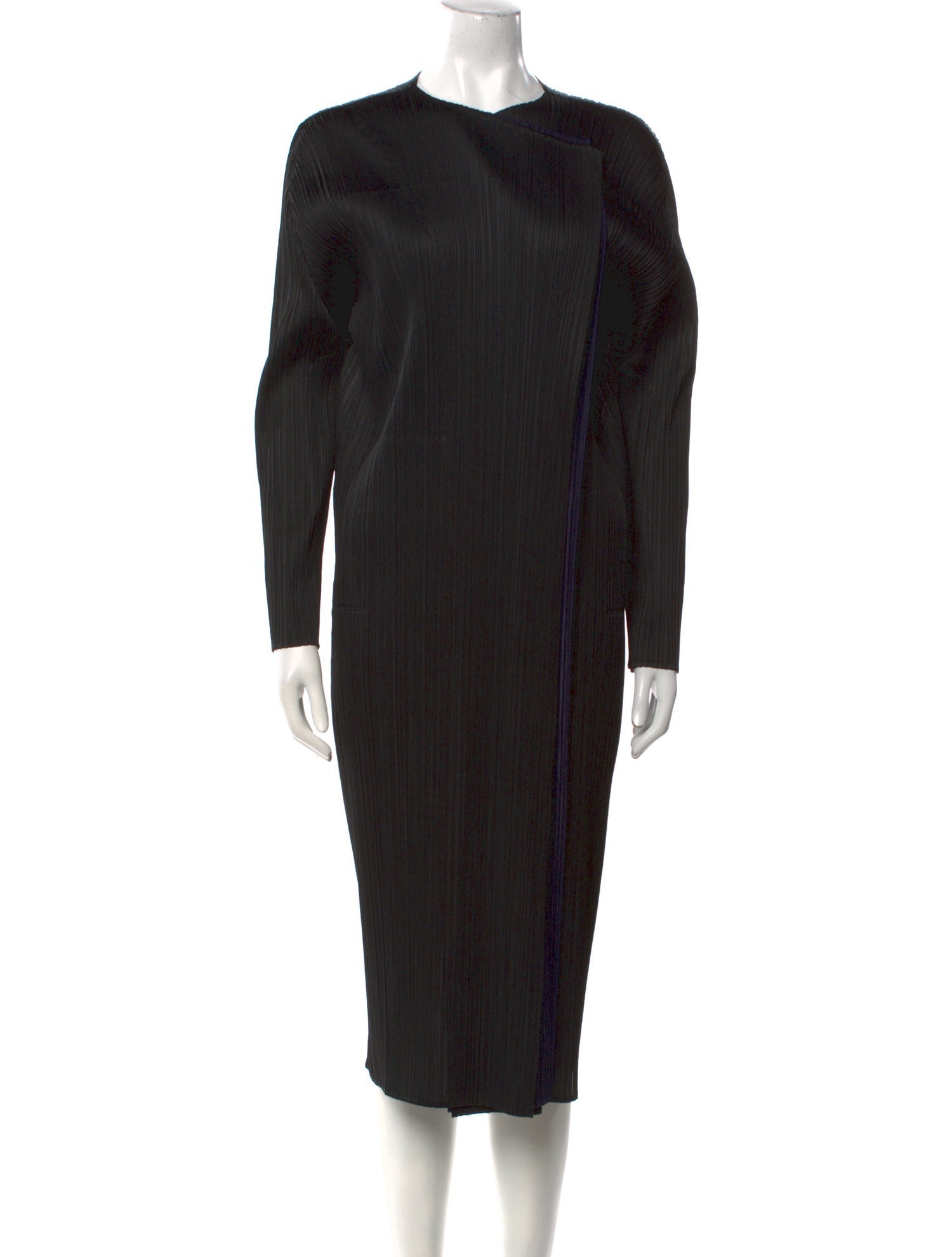 Pleats Please Issey Miyake Crew Neck Midi Length Dress