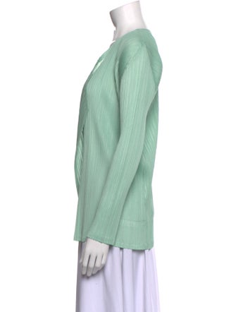 Pleats Please Issey Miyake Open Front Sweater