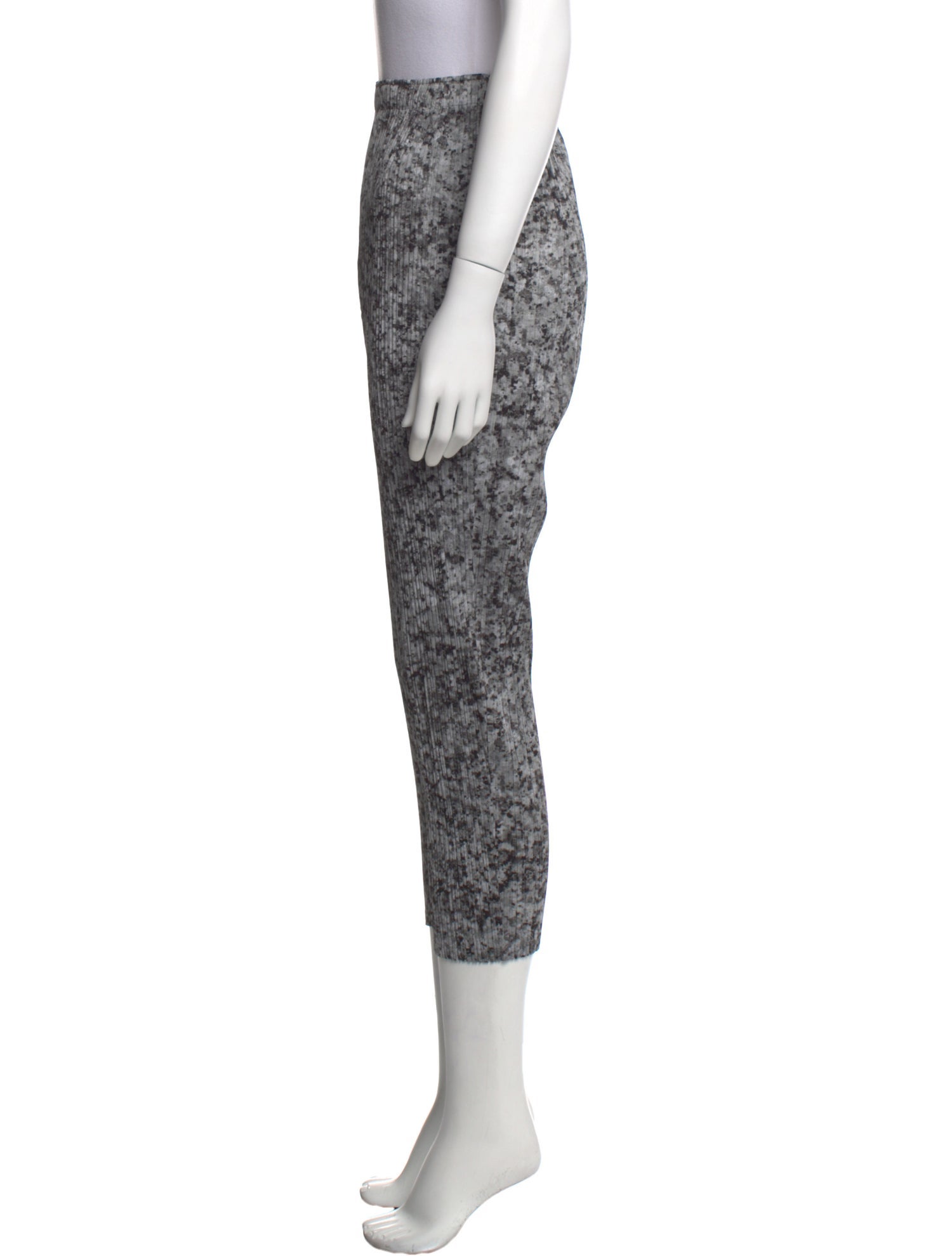 Pleats Please Issey Miyake Printed Skinny Leg Pants