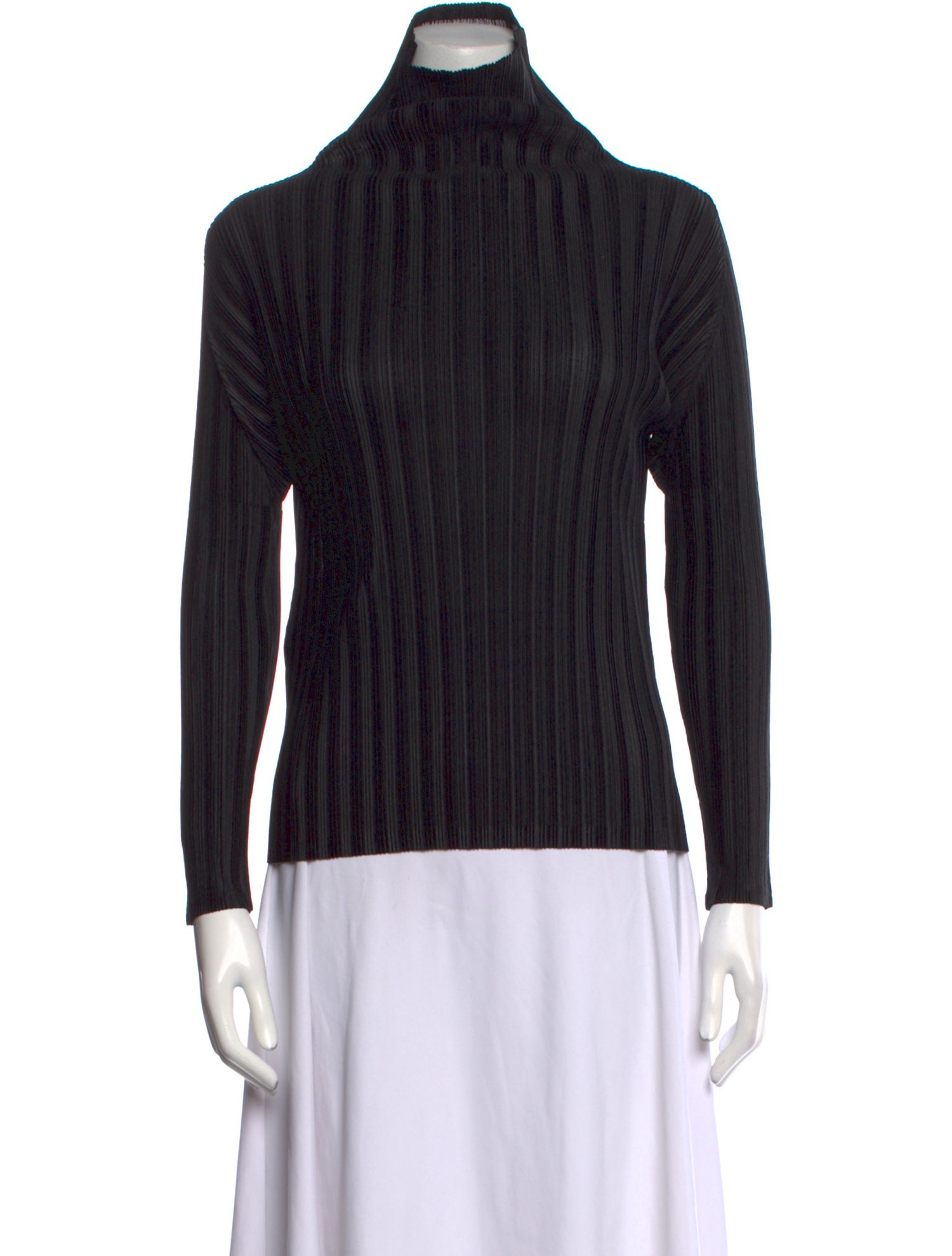 Pleats Please Issey Miyake Turtleneck Long Sleeve Top