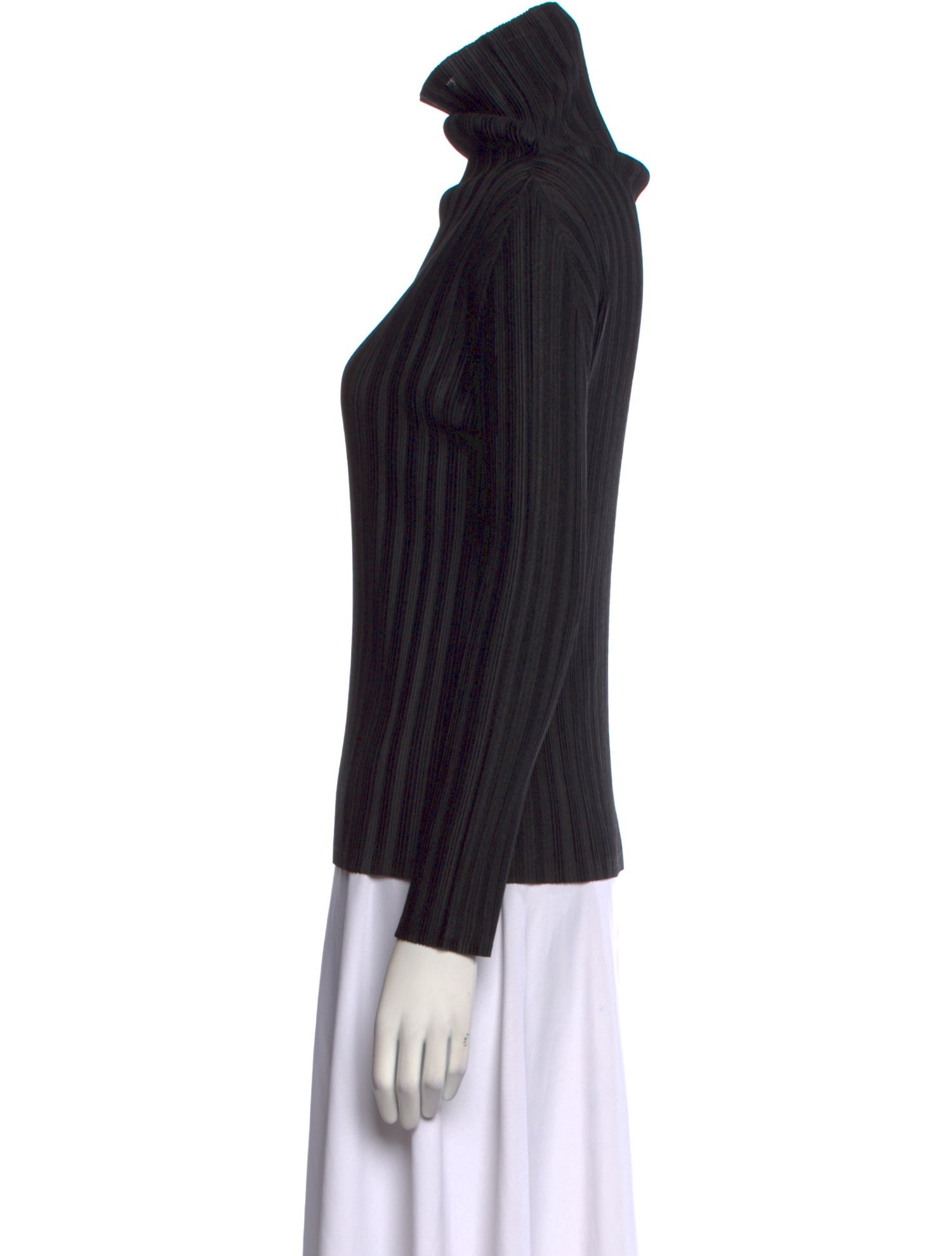 Pleats Please Issey Miyake Turtleneck Long Sleeve Top