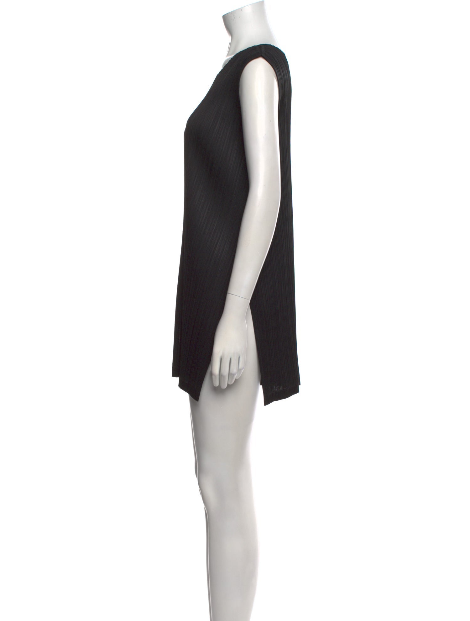 Pleats Please Issey Miyake Scoop Neck Mini Dress