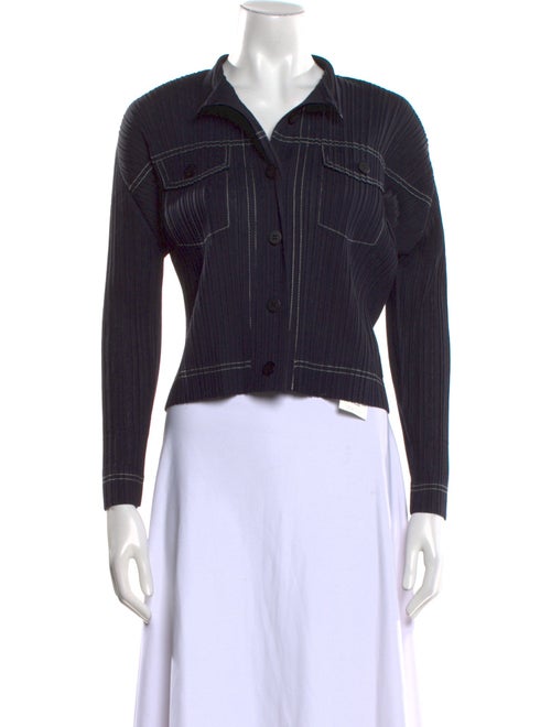 Pleats Please Issey Miyake Long Sleeve Crop Top