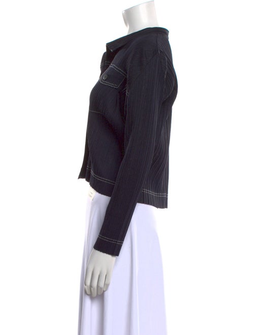 Pleats Please Issey Miyake Long Sleeve Crop Top