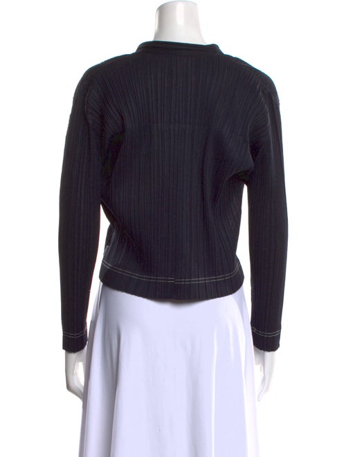 Pleats Please Issey Miyake Long Sleeve Crop Top