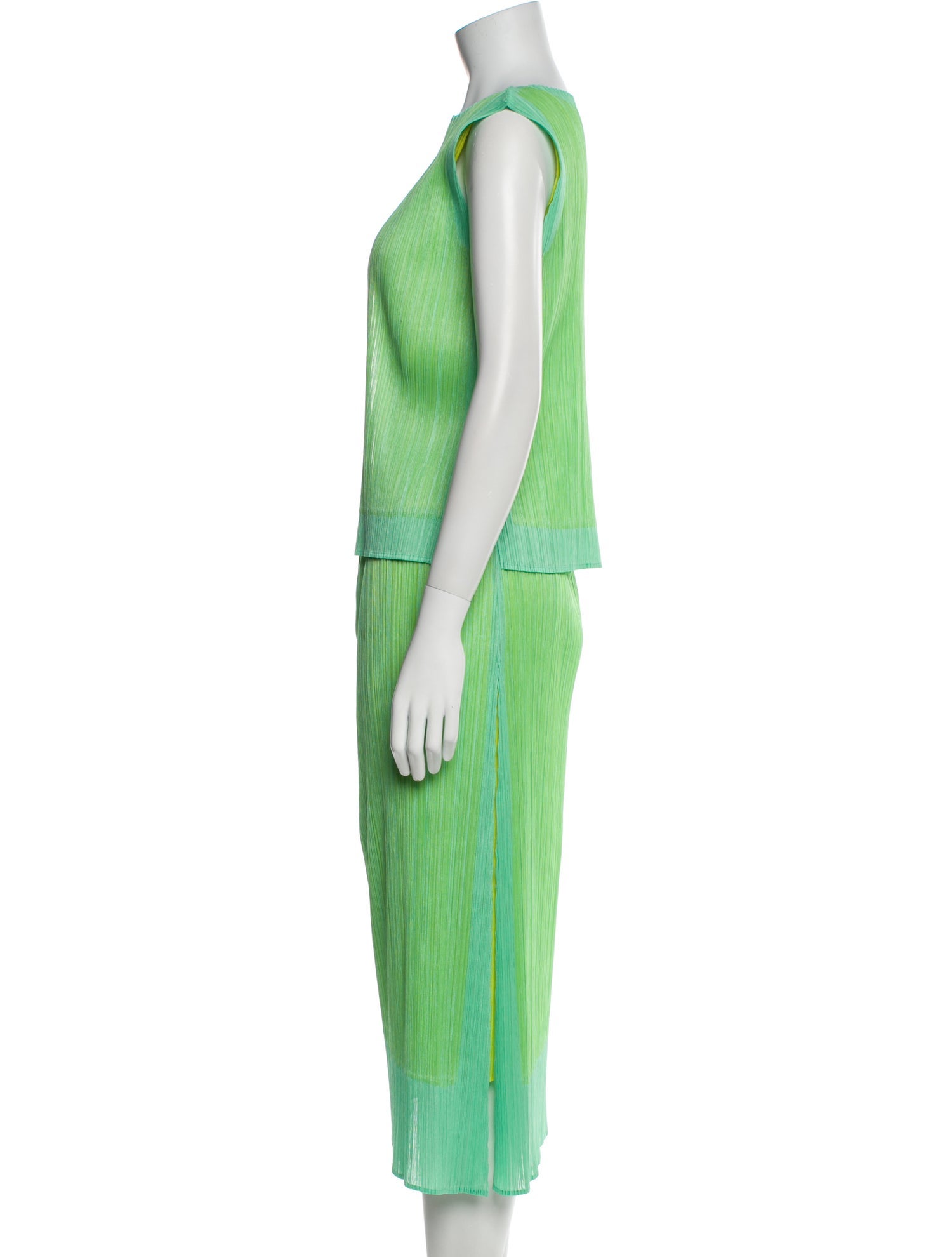 Pleats Please Issey Miyake Vintage Late 2000's - Early 2010's Skirt Set