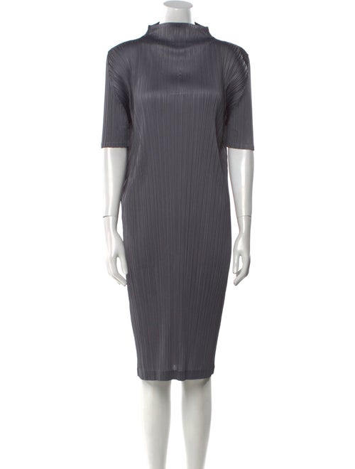 Pleats Please Issey Miyake Turtleneck Knee-Length Dress