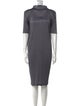 Pleats Please Issey Miyake Turtleneck Knee-Length Dress