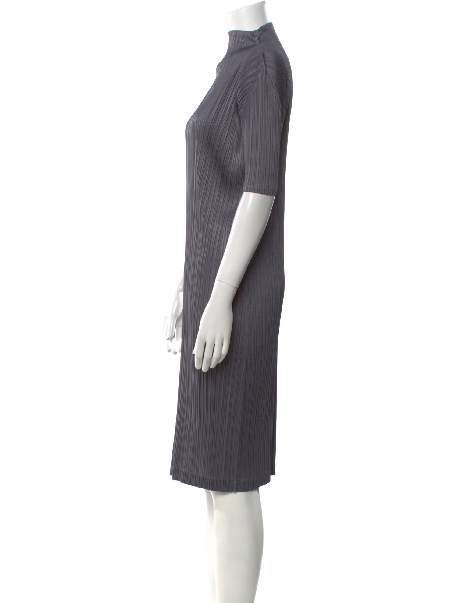 Pleats Please Issey Miyake Turtleneck Knee-Length Dress