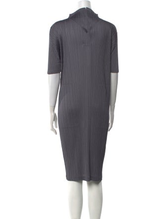 Pleats Please Issey Miyake Turtleneck Knee-Length Dress