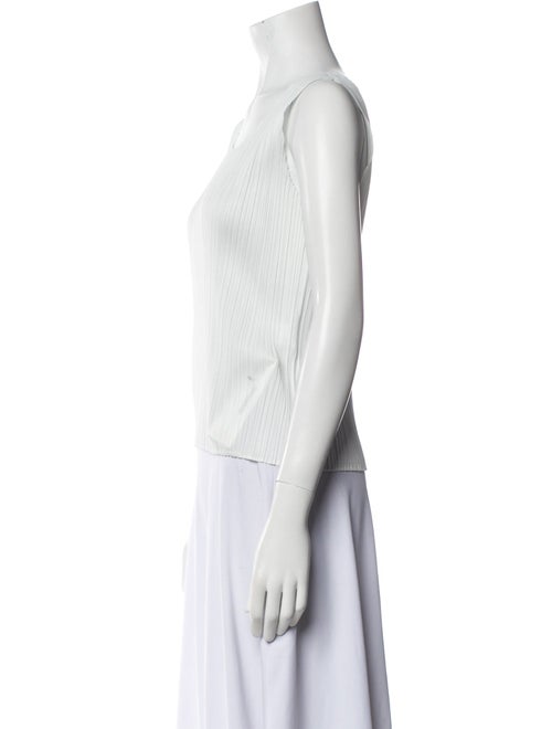 Pleats Please Issey Miyake Scoop Neck Sleeveless Top