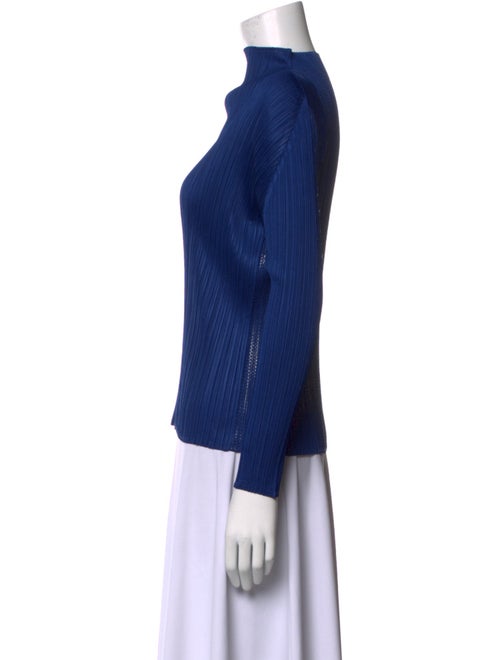 Pleats Please Issey Miyake Mock Neck Long Sleeve Top