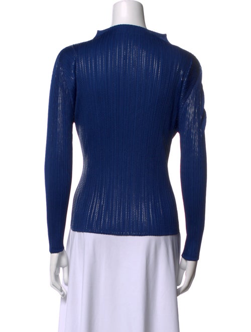 Pleats Please Issey Miyake Mock Neck Long Sleeve Top
